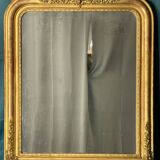 Old mirror from the Louis Philippe period around 1840, original leaf gilding, good condition