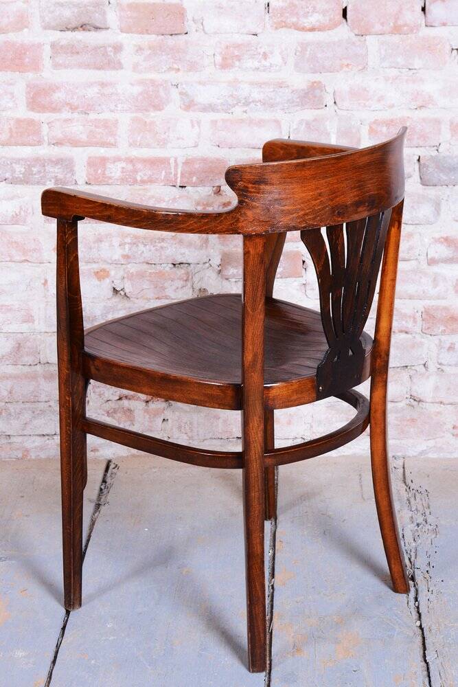 Art Deco Beech Armchair from Fischel, Slovakia, 1900s
