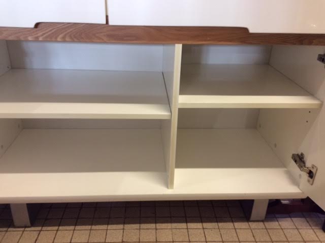 High furniture in white lacquered wood