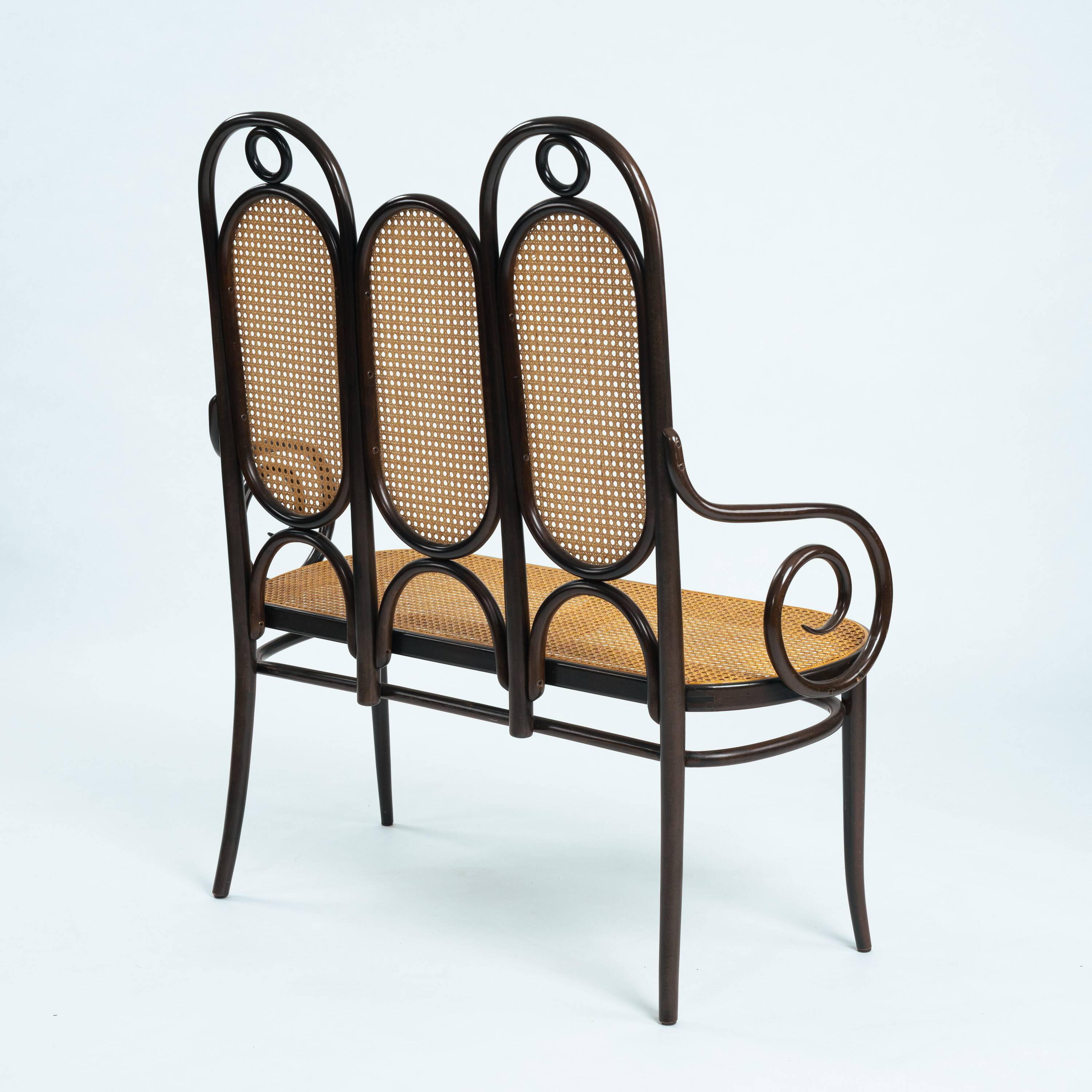 Thonet bench vienna straw Long John sofa, Vienna 1920s