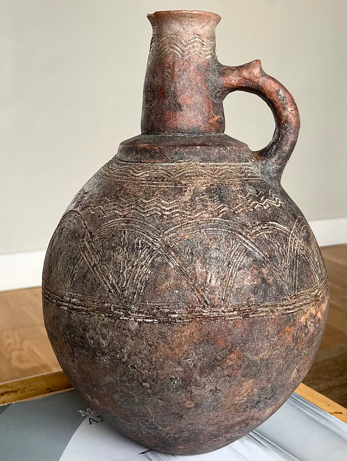 Old terracotta jar