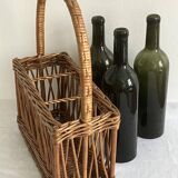 Bottle holder, woven wicker