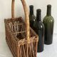Bottle holder, woven wicker