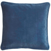 Coussin en velours 50x50cm couleur bleu de chine