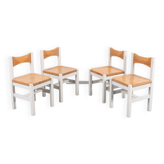 Set of 4 Ilmari Tapiovaara Hongisto chairs by Laukaan Puu, 1960’s