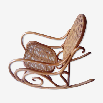 Rocking chair with caning