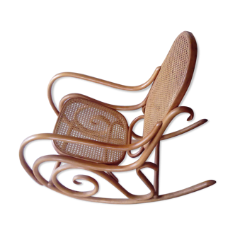 Rocking chair with caning