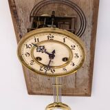 Antique Gustav Becker German Wall clock movement, Wood base, GB Movement 1900s