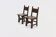 Ensemble de 2 chaises en chêne sculpté à la main espagnol du 19ème siècle