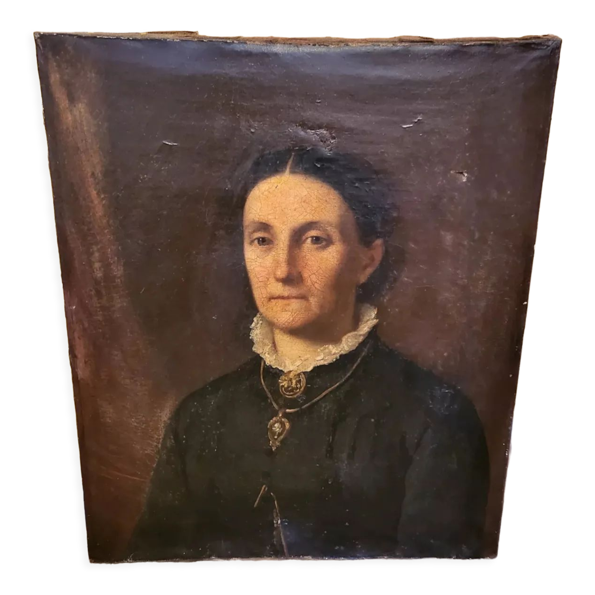 Oil portrait on canvas 19th century