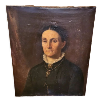 Portrait oil on canvas XIXth century