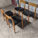 4 vintage Scandinavian teak chairs from the 1970s, Svegards Markaryd.