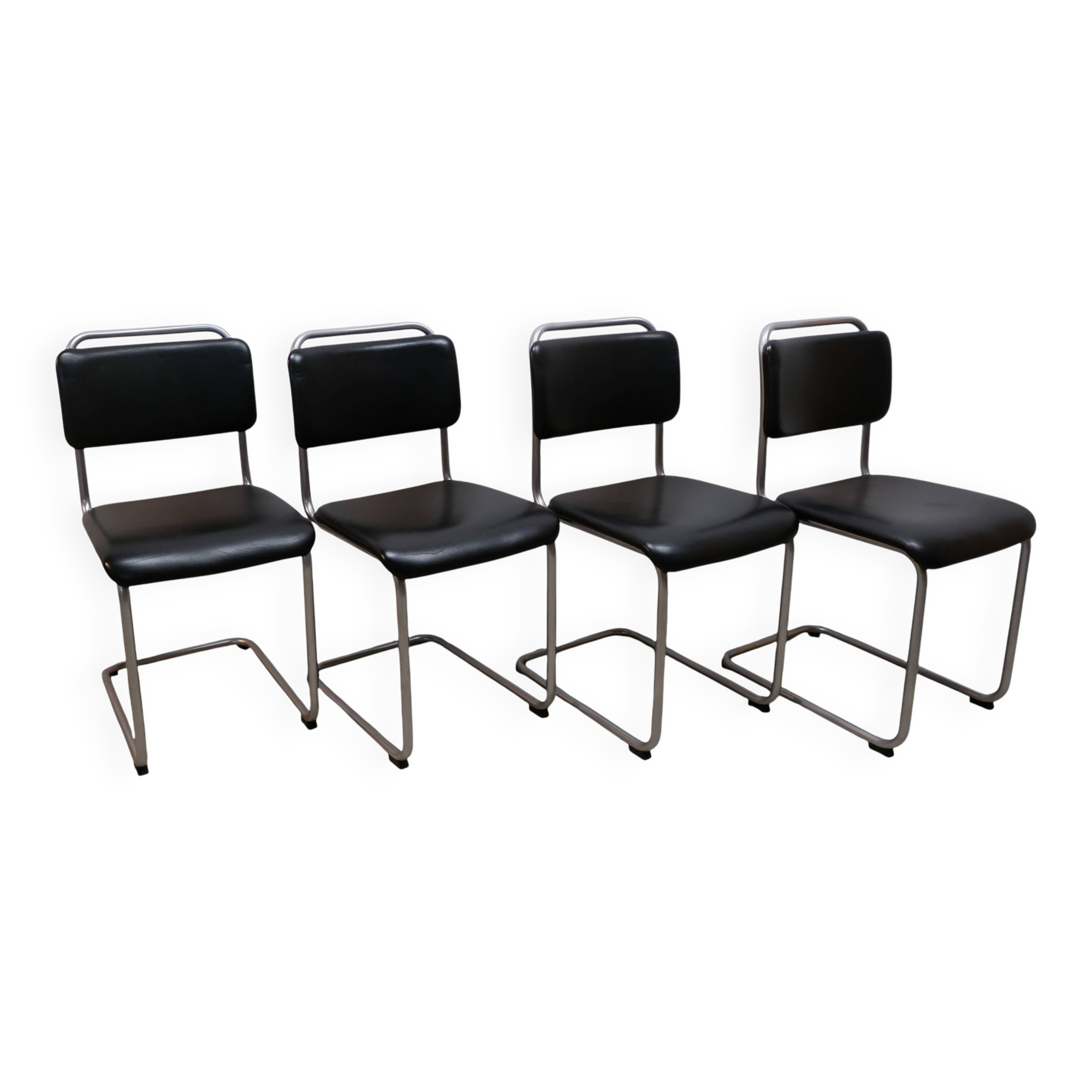 Ensemble de 4 chaises de salle à manger Gispen 101