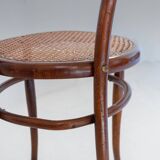 1900s Set of Four Bentwood and Cane Dining Chairs by Josef Hoffmann, Labele