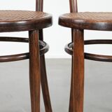 Ensemble de 2 chaises de bistrot vintage en bois Jacob & Josef Kohn Vienne