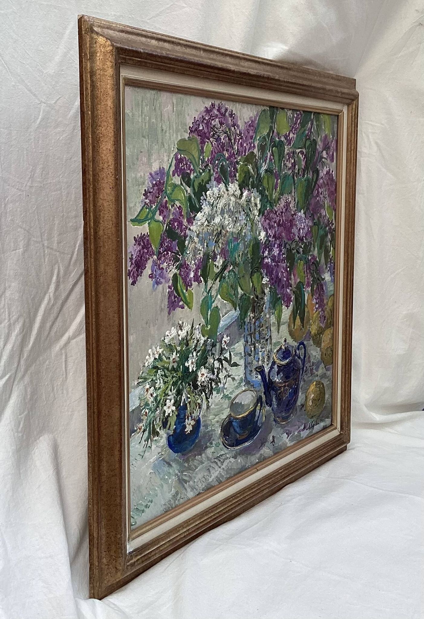 Oil painting on canvas signed, dimensions: height - 74cm - length - 75cm -
