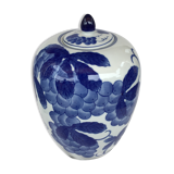 Asian-style porcelain jar with lid