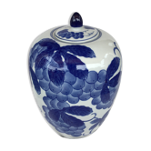 Asian-style porcelain jar with lid