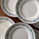 Set of 6 antique flat plates Moulin des Loups & Hamage model P