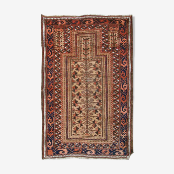 Ancient afghan baluch handmade carpet 90cm x 146cm 1900s, 1c529