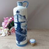 Bouteille delf blue hollandais avec bouchon de liège