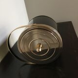 Vintage black and metal ice bucket