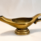 Brass catch-all / ashtray – vintage Aladdin lamp shape