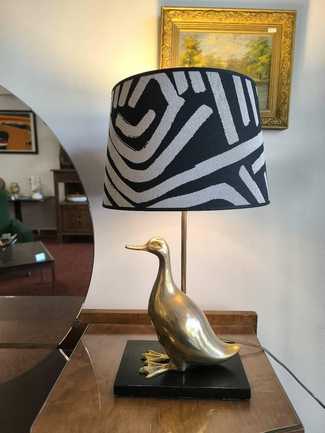 Brass duck lamp circa 1980