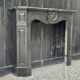 Louis XV style fireplace in black Belgian marble, circa 1880