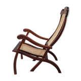 Vintage Viennese weave folding armchair