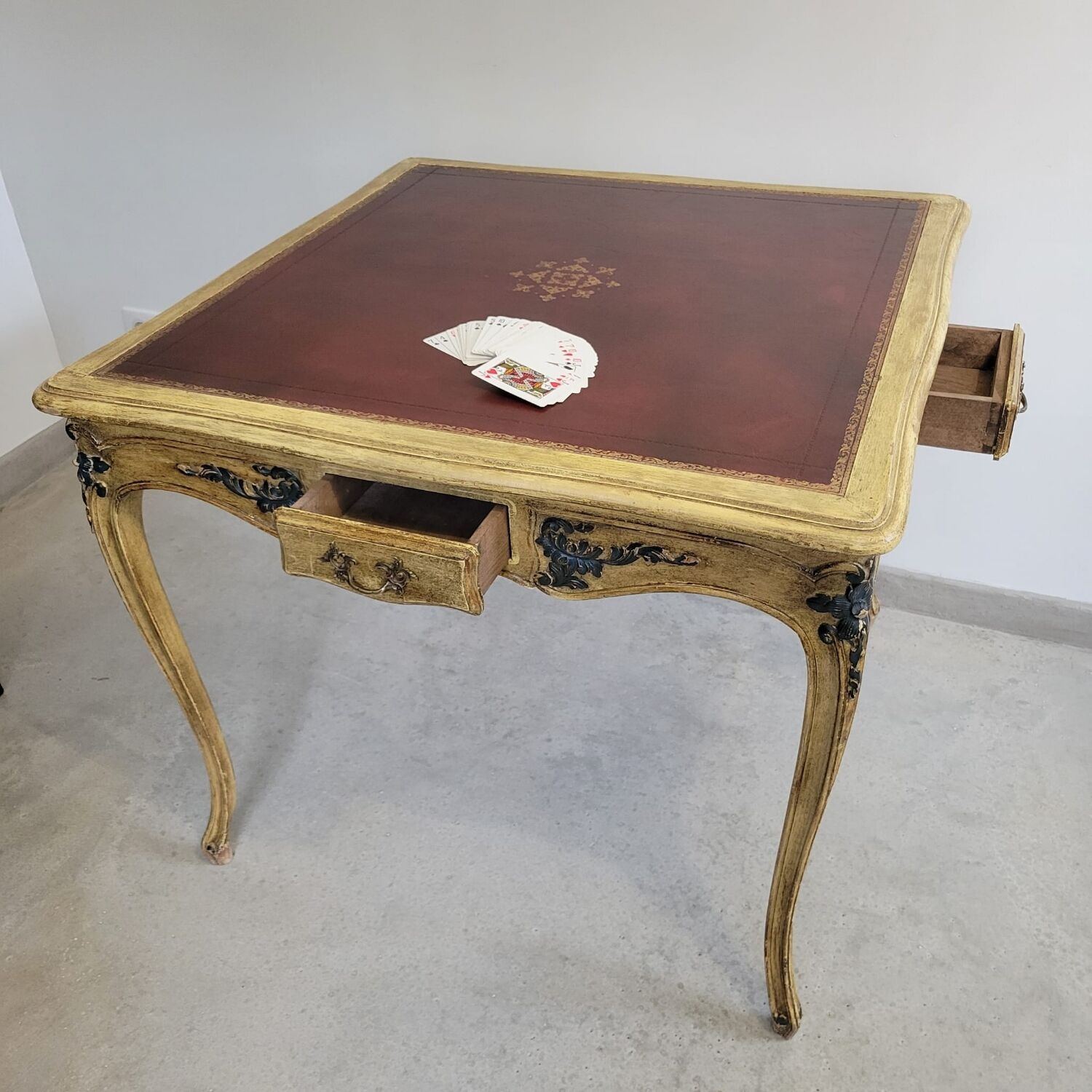 Antique gaming table in Louis XV style