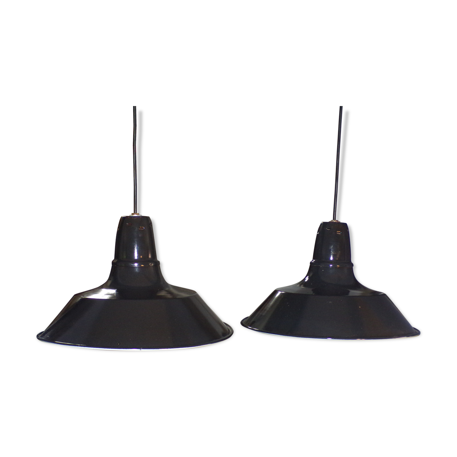 Pair of industrial bowl hanging