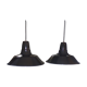 Pair of industrial bowl hanging