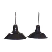 Pair of industrial bowl hanging