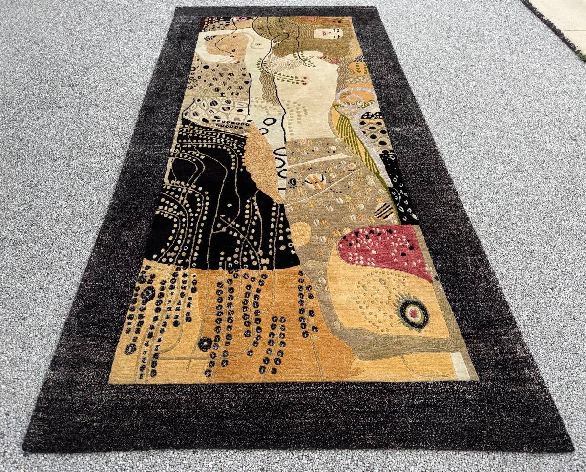 Water Serpent Rug by Gustav Klimt. 227x107 cm