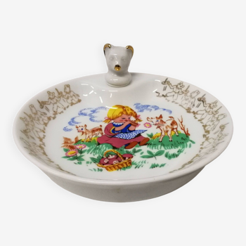 Limoges Porcelain Heating Plate, baby porridge plate