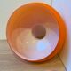 Duo d'abat jour en verre opalin orange vintage