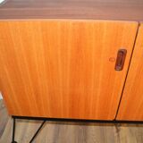 Scandinavian teak metal foot row