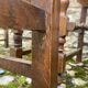 Six brutalist chairs straws and wood 60s