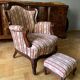 Louis Philippe style armchair with footrest from the 19th century.
