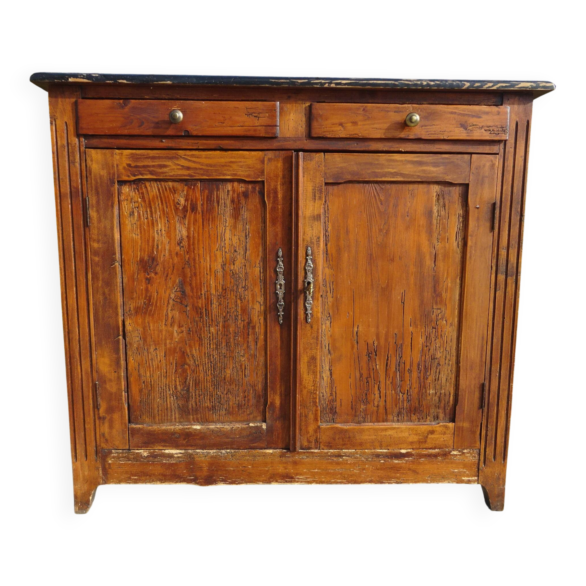 Old Parisian pine sideboard