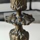 Pair of Antique Flambeaux Candlesticks/Baroque Style, Rocaille. In gilded bronze. 19th century