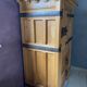 Solid oak bar cabinet