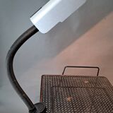 1970 Targetti Sankey workshop lamp in brushed aluminum.