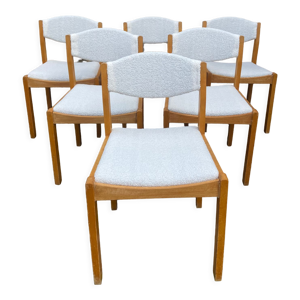 six chaises vintage années