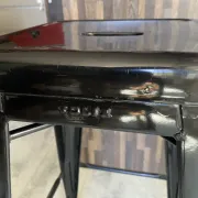 Genuine TOLIX H75 industrial high bar stool stackable black