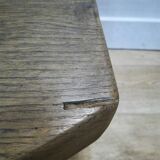 Raw wood tripod stool