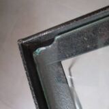 Table basse années 50/60' métal noir et plateau verre