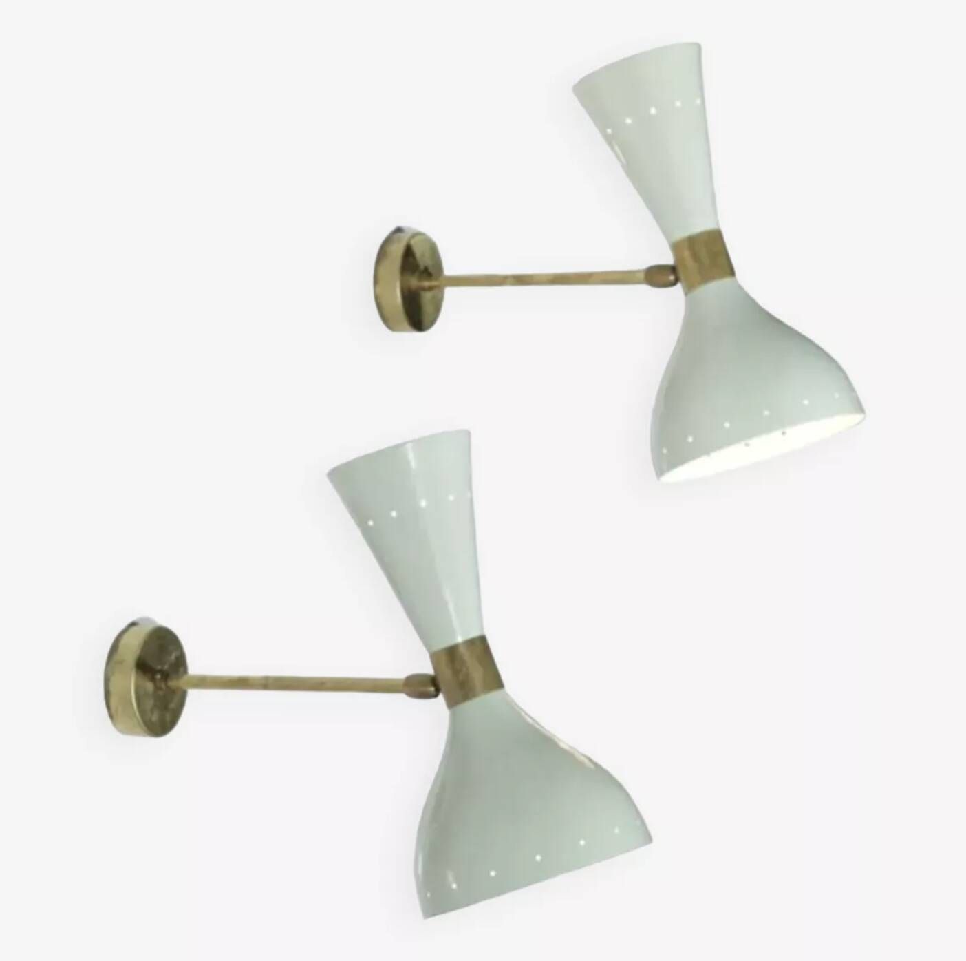 Pair of Italian design wall lights from the 1950s