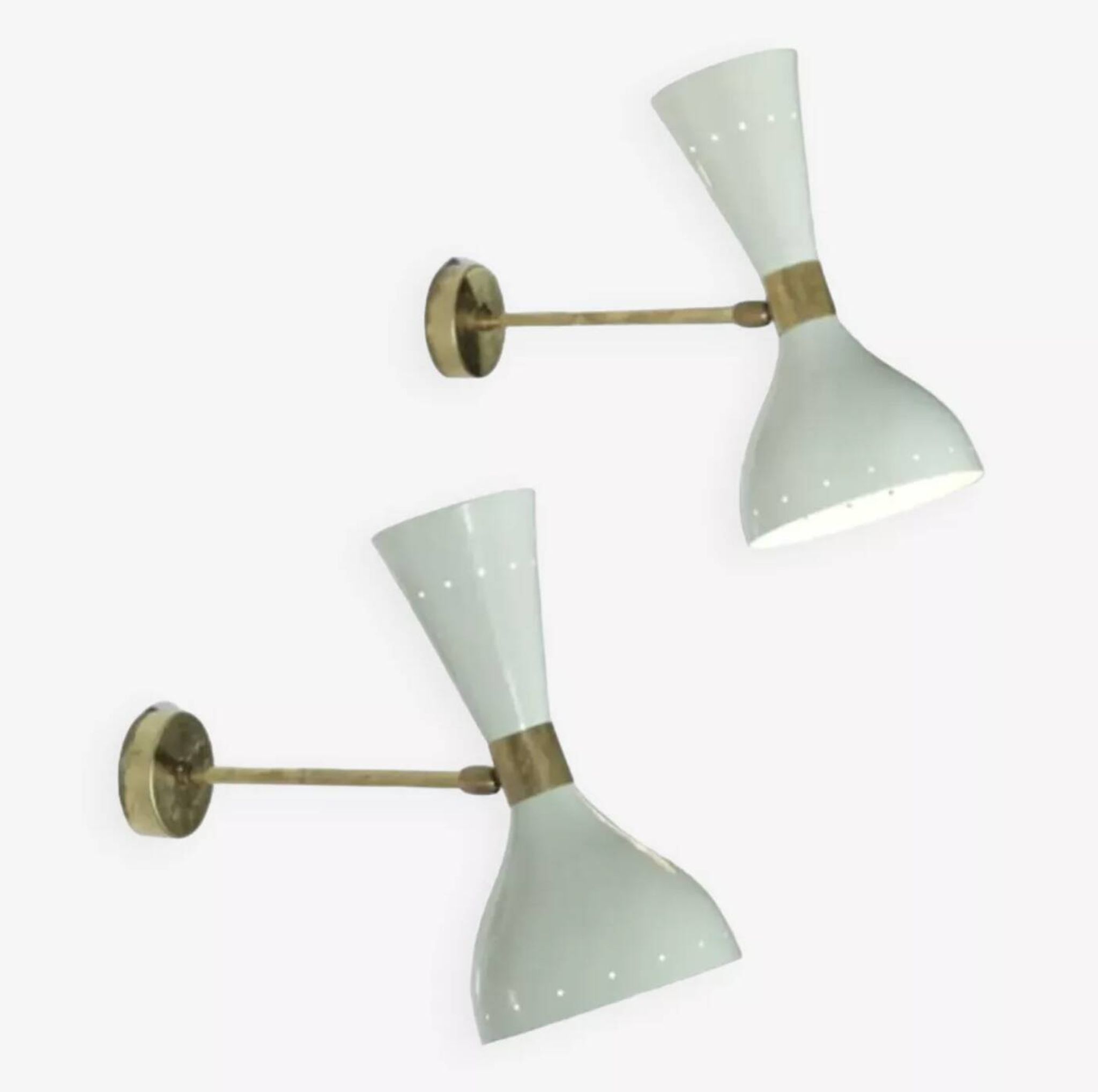 Pair of Italian design wall lights from the 1950s